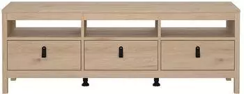 ebuy24 Madrid TV-Tisch 3 Schubladen Eichen-Dekor (07-79668Phlhl)