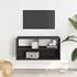 vidaXL TV-Schrank schwarz 80x31x39,5 cm Holzwerkstoff und Metall (848924)