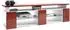 Vladon Movie V2 Lowboard mit TV-Aufsatz, weiß matt/bordeaux hochglanz, 138,5x39x39cm (50026077)