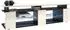 Vladon Movie V2 Lowboard mit TV-Aufsatz, schwarz matt/creme hochglanz, LED, 138,5x39x39cm (50026140)