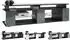 Vladon Movie V2 Lowboard mit TV-Aufsatz, schwarz matt/creme hochglanz, LED, 138,5x39x39cm (50026140)