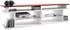 Vladon Movie V3 Lowboard mit TV-Aufsatz, weiß matt/bordeaux hochglanz, 138,5x39x37,5cm