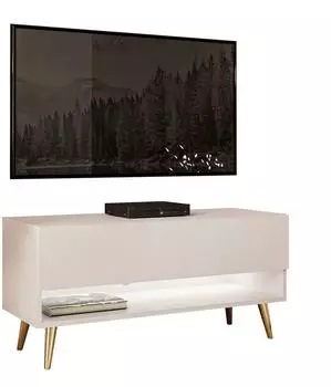 Lookway Calante Lowboard 90cm, Kaschmir, schräge Chromgold-Beine (800000878379)