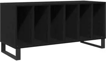 vidaXL Schallplattenschrank schwarz Eichen-Optik 100x38x48cm (862907)