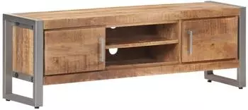 vidaXL TV-Schrank raues Mangoholz, 120x30x40cm