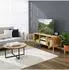 Relaxdays TV Lowboard Bambus, 2 Türen, hellbraun