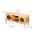Relaxdays TV Lowboard Bambus, 2 Türen, hellbraun