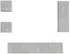 vidaXL TV-Schrank-Set 5-tlg. betongrau Holzwerkstoff (3114441)