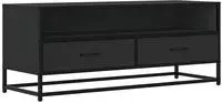 vidaXL TV-Schrank Schwarz 100x34,5x40 cm Holzwerkstoff und Metall