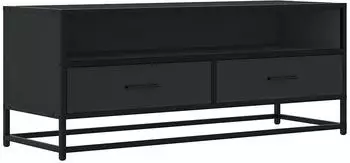 vidaXL TV-Schrank schwarz 100x34,5x40cm Holzwerkstoff & Metall (848814)