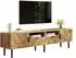 OKWISH TV-Lowboard 160x42,5x35cm, 2 Türen, 2 Schubladen, Holzoptik, Metallfüße