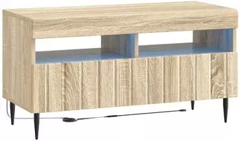 vidaXL TV-Schrank Zwolle Sonoma-Eiche Holzwerkstoff LED