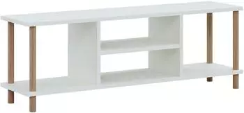 en.casa &AElig;r&oslash;sk&oslash;bing Lowboard 2 Ablagef&auml;cher, wei&szlig;, 120x43x29cm