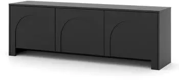 Prima-Online Lowboard Vento schwarz, 3 T&uuml;ren, 153,5x51x35cm