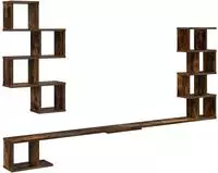 vidaXL Wandmontiertes TV-Regal Raucheiche 160 x 15 x 94 cm