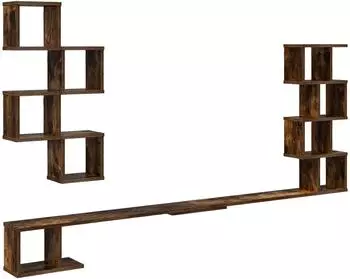 vidaXL Wandmontiertes TV-Regal Raucheiche 160x15x94cm