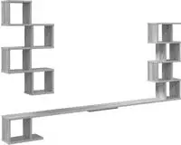 vidaXL Wandmontiertes TV-Regal Sonoma-Grau 160 x 15 x 94 cm