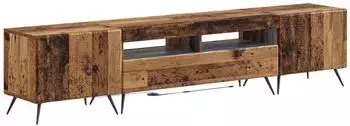 vidaXL TV-Schrank 5-teilig mit LED, Altholz-Optik, Holzwerkstoff (3416930)