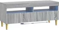 vidaXL LED-TV-Schrank Sonoma-Grau Holzwerkstoff