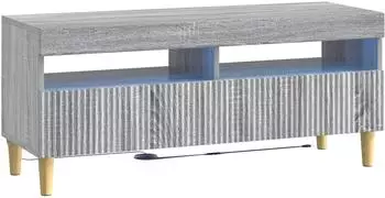 vidaXL LED-TV-Schrank Sonoma-Grau Holzwerkstoff (896771)