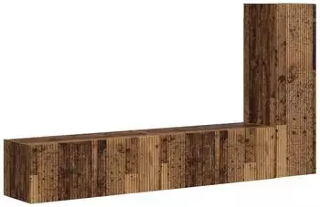 vidaXL TV-Schrankset wandmontiert, 3-tlg., Altholz-Optik (3408995)