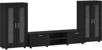 vidaXL FLORIN TV-Schrankset 3-tlg. schwarz Holzwerkstoff (3397935)
