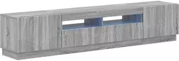 vidaXL TV-Schrank 5-teilig mit LED, Holzwerkstoff, Sonoma-Grau (3416847)