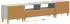 vidaXL TV-Regal 3-teilig mit LED, Holzwerkstoff, betongrau (3416499)