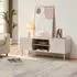en.casa Starvili TV-Schrank 2 Türen, 2 offene Fächer, 120x40x45cm, beige