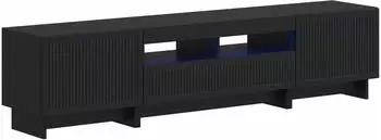 vidaXL TV-Schrank 5-teilig mit LED, Holzwerkstoff, schwarz (3416415)