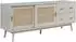 en.casa Susa TV-Schrank mit Polyrattan-Front, 2 Schiebetüren, 160x40x65cm, beige