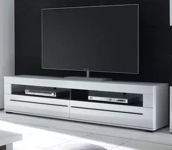 Furn.Design Design-D TV-Lowboard wei&szlig; Hochglanz, 2 Schubladen, 180x47x42cm (800000940046)
