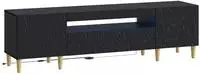 vidaXL LED-TV-Schrank Schwarz Holzwerkstoff