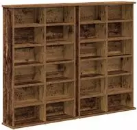 vidaXL CD Regal 2 stk. Eichenholz 60 x 17 x 92 cm Holzwerkstoff