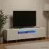 vidaXL TV-Schrank mit LED hochglanz weiß, Holzwerkstoff (896249)