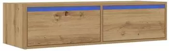 vidaXL TV-Schrank mit LED-Leuchten, Artisan-Eiche, 100x35,5x25cm (860246)
