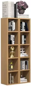 VCM Megosa S CD/DVD-Standregal, 10 F&auml;cher, 20x17x187cm