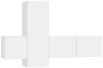 vidaXL TV-Schrank-Set 3-tlg., weiß, Holzwerkstoff (3078654)
