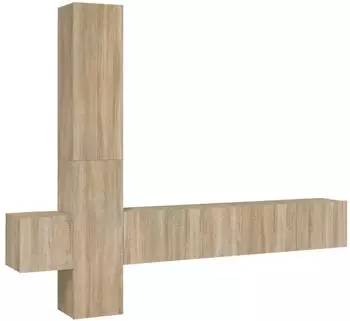 vidaXL TV-Schrank-Set 5-tlg. Holzwerkstoff Sonoma-Eiche (3114248)