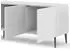 Bim Furniture Ravenna TV-Lowboard 200cm, 4 Türen, weiß matt, schwarze Metallfüße