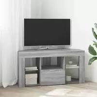 vidaXL Eck-LED-TV-Schrank 100 x 40 x 50 cm Graues Sonoma Holzwerkstoff