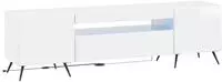 vidaXL LED-TV-Schrank Hochglanz Wei&szlig; Holzwerkstoff