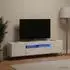 vidaXL TV-Schrank LED, Hochglanz Weiß, Holzwerkstoff
