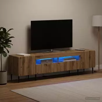 vidaXL TV-Schrank 5-teilig LED Artisan-Eiche Holzwerkstoff (3416527)