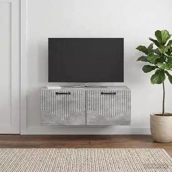 vidaXL Wandmontierter TV-Schrank betongrau 78,5x41x30cm (899028)