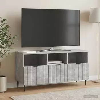 vidaXL TV-Schrank mit Schublade, Holzwerkstoff, betongrau, 102x34,5x50cm