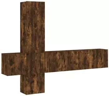 vidaXL Wohnwand 5-tlg. Räuchereiche Holzwerkstoff (3216461)
