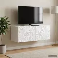 vidaXL Wandmontierter TV-Schrank 59,5 x 31 cm Wei&szlig; Holzwerkstoff