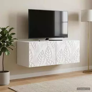 vidaXL Wandmontierter TV-Schrank 59,5x31cm, weiß, Holzwerkstoff (898875)
