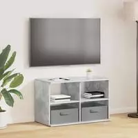 vidaXL TV-St&auml;nder mit Schubladen Beton Grau 79 x 40 x 48 cm
